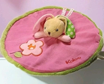 Kaloo Pink Bunny Rabbit FLOWER Doudou Baby Security Blanket Lovey NuNu - Image 1 of 4