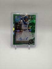 2022 Bowman Chrome Maikel Garcia Green Atomic Sapphire Auto /99 ROYALS 1st AUTO