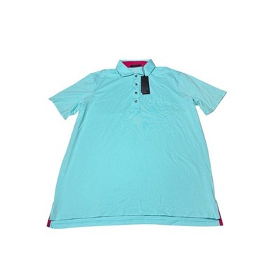 NWT Greyson Apache II Polo Shirt Mens XL Jasper Turquoise Blue