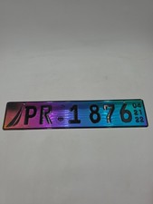 Puerto Rico Pr 1876 Euro License Plate Neochrome Rainbow German Vanity Plate Puerto Rico Pr 1876 Euro License Plate Neochrome Rainbow German Vanity Plate