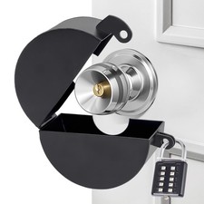 2 Pack Door Knob Lockout Device with Padlock,Temporary Door Handle Lock Cover...