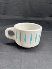 Homer Laughlin Aqua Diamond Restaurant china Mug turquoise