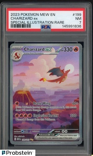 2023 Pokemon Mew En Special Illustration Rare #199 Charizard ex PSA 7 NM