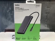 Belkin Connect Universal USB-C 8-in-1 Dual Display Core Hub - BRAND NEW SEALED