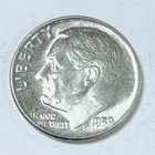 1959 ROOSEVELT SILVER DIME - 90% SILVER - CIRCULATED COIN #5087