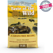 Taste of the Wild High Prairie Grain-Free Dry Dog Food with Roasted Bison, 28lb