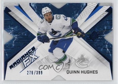 2022-23 SPx Radiance F/X Blue 276/399 Quinn Hughes #RFX-56 0mp9