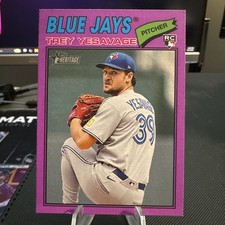 2025 Topps Heritage Trey Yesavage Light Purple Parallel Rookie Card #245 RC