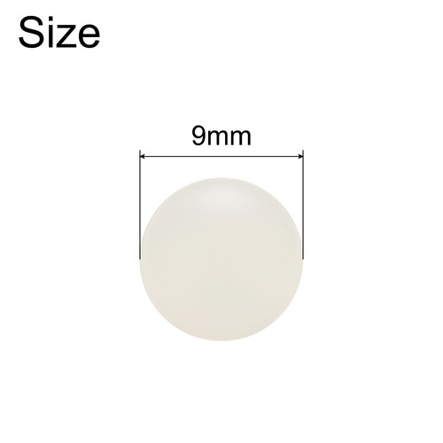 50Pcs Nylon Bearing Balls 9mm Polishing Ball, G2 Precision, White - Afbeelding 2 van 6