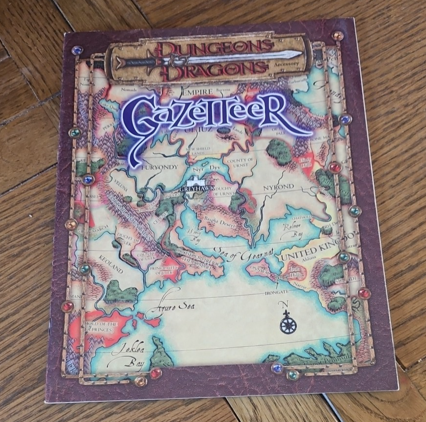 D&D Dungeons and Dragons GAZETTEER Greyhawk with Map 3.0 D20 Wizards 28441