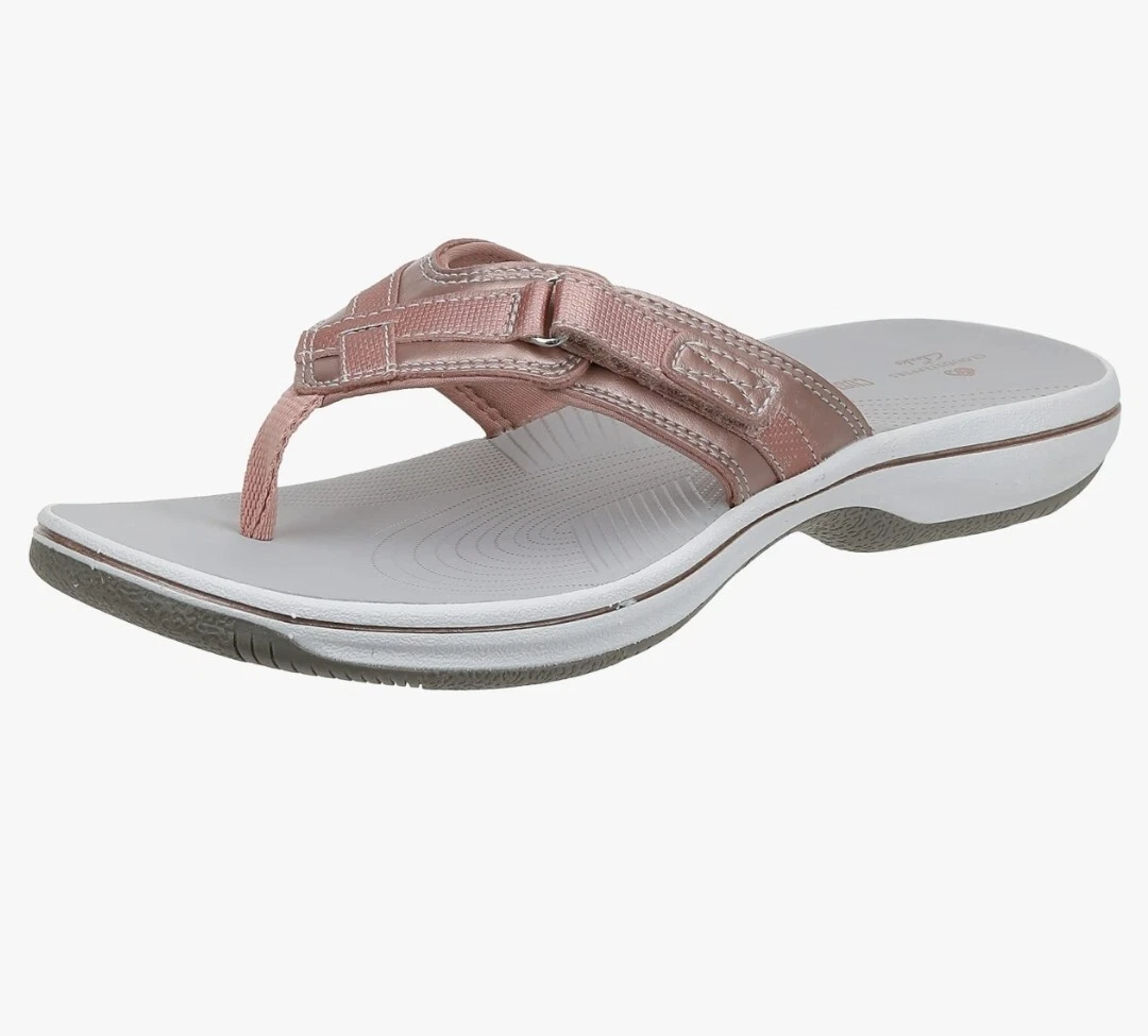 NUOVO sandalo infradito Clarks Breeze mare oro rosa 9 M US