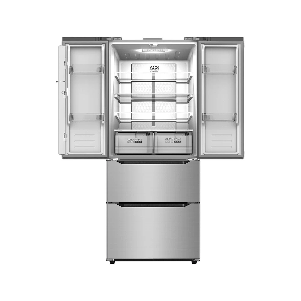 PYRAMIDEA Frigorifero 4 Porte 450L Colore Silver FRG4504 - Immagine 2 di 4