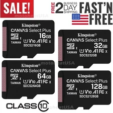Kingston Micro SD Card 32GB 64GB 128GB 256GB Class 10 100MB/s TF Memory Card Lot