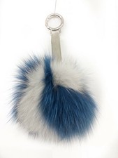 Pompon en fourrure véritable fourrure XXL pompon pendentif de poche renard