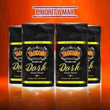 YAUCONO Dark Roast Ground Coffee, 100% Arabica, 10 OUNCES ‐ PACK OF 4