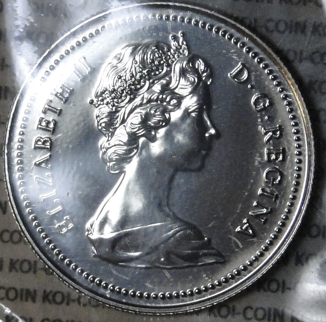 BU PL Canada 1977 50c half dollar coin brilliant uncirculated mint sealed