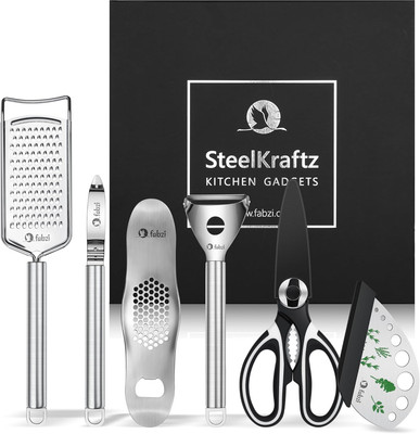 6-in-1 Kitchen Gadgets Set - Ergonomic Stainless Steel Cutting Tools