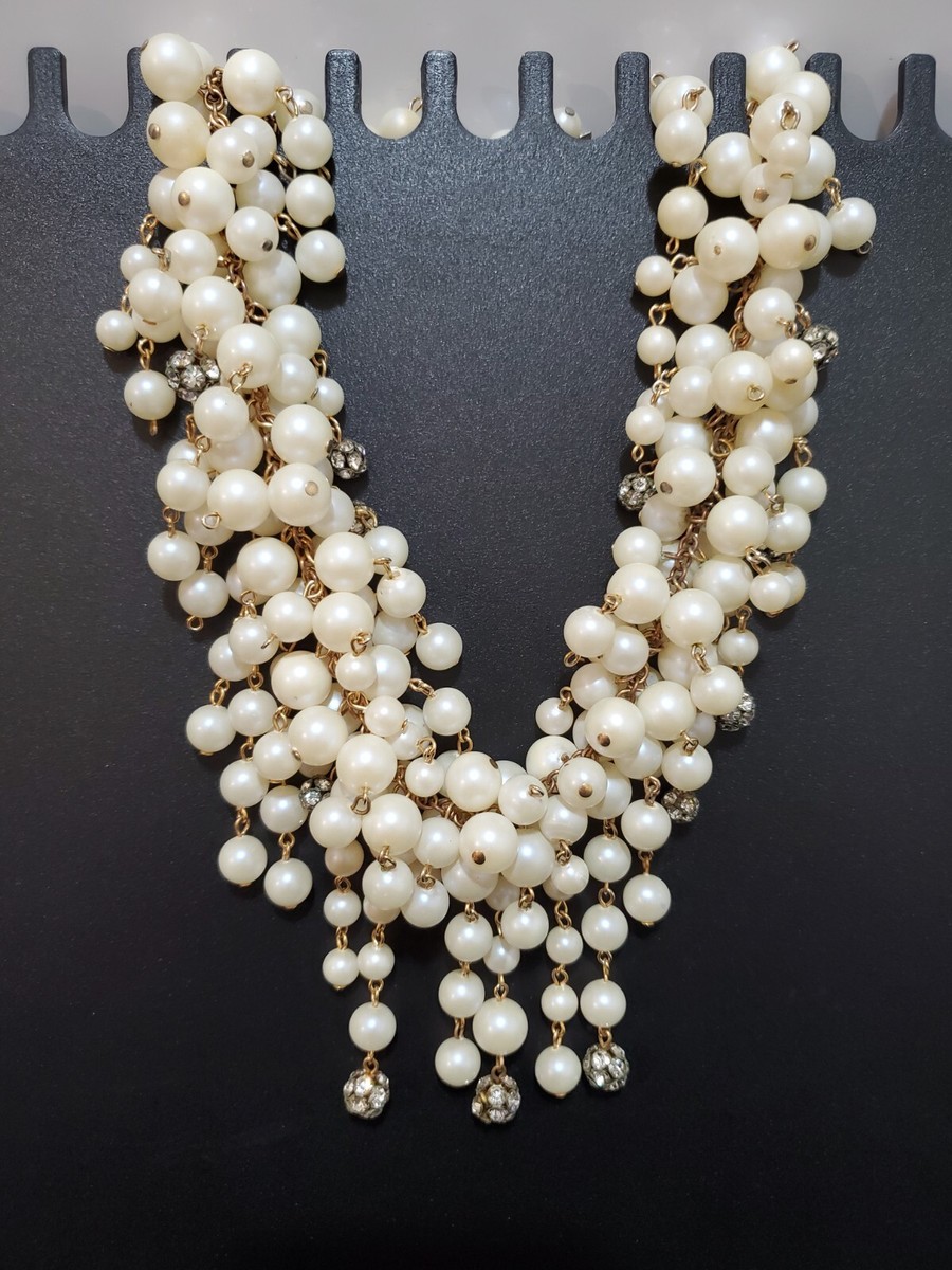 Simulated Pearls Vintage Add A Pearl Necklace Napier Triple-strand