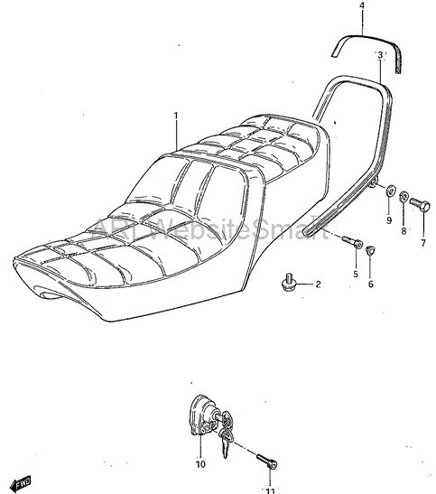 NUEVA FUNDA SILLÍN ASIENTO SUZUKI GS300 L '82-'83 GS450 L '83 [3TRS] Foto 2 de 4