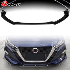 Front Lip Splitter Bodykit Gloss Black For Nissan Altima 2019-2022 Sedan