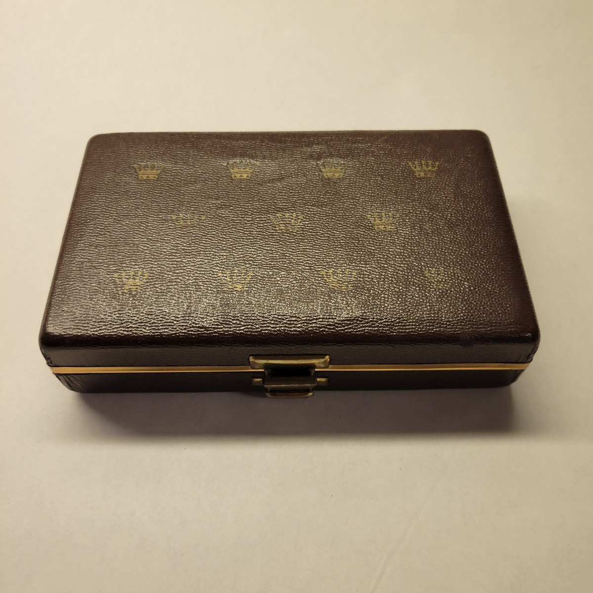 Vintage Rolex Box Only Brown with Gold Crown Logo for Watch or