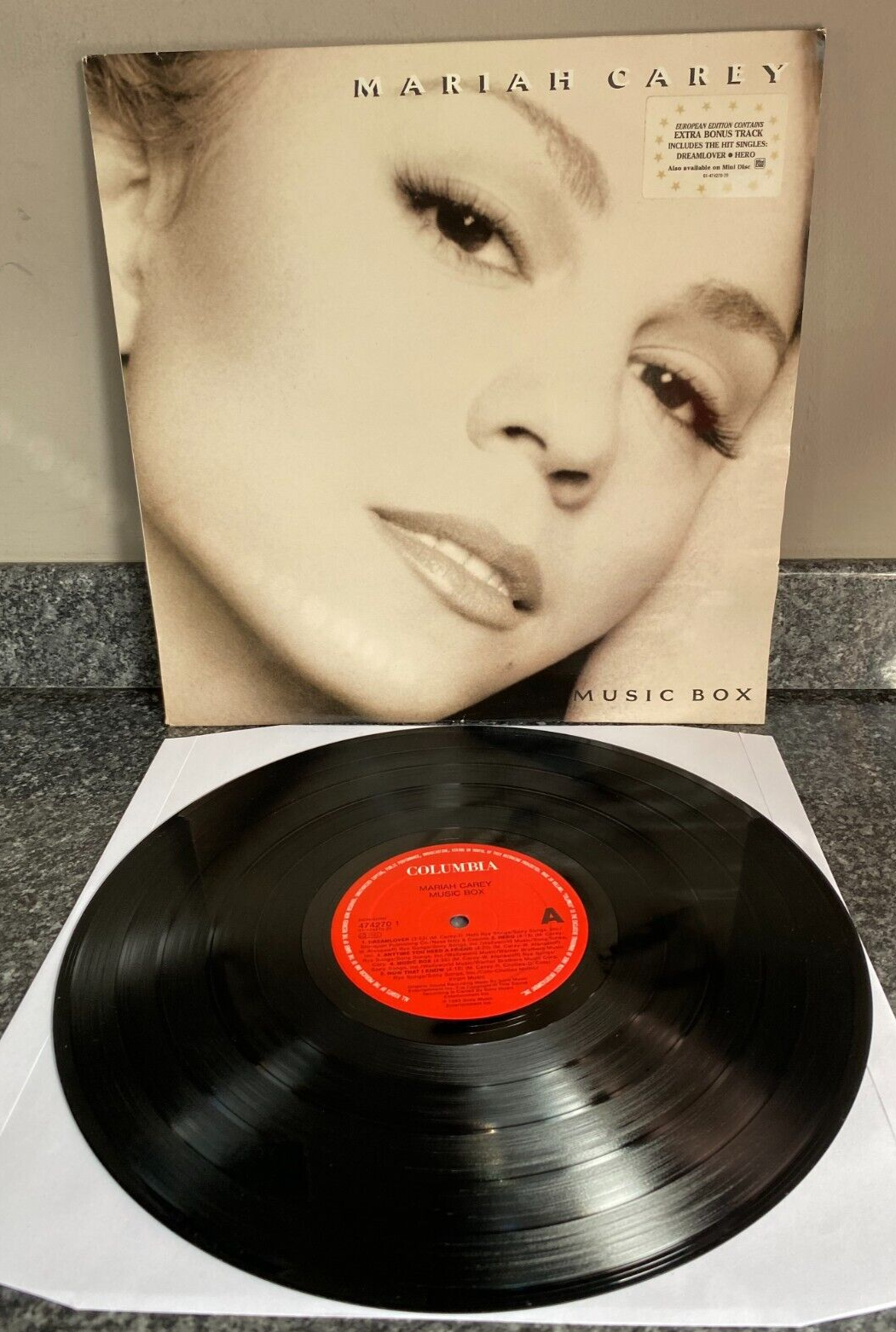 RARE LP VINYL RECORD MARIAH CAREY MUSIC BOX 1ST PRESS 1993 PROMO ALBUM EX/EX