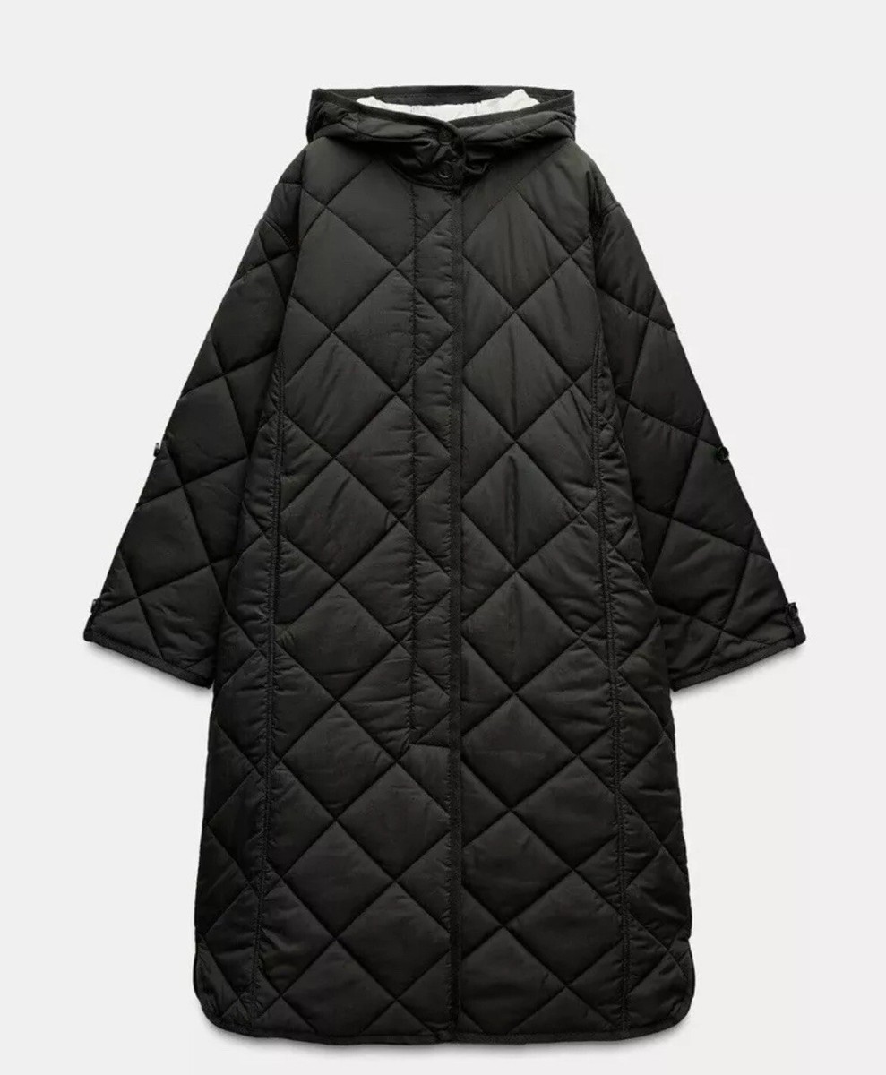 ZARA ZW COLLECTION WATER-REPELLENT PUFFER JACKET. SIZE M