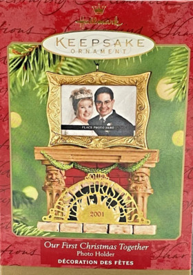 Hallmark Keepsake Ornament Our First Christmas Together Photo Holder VTG 2001