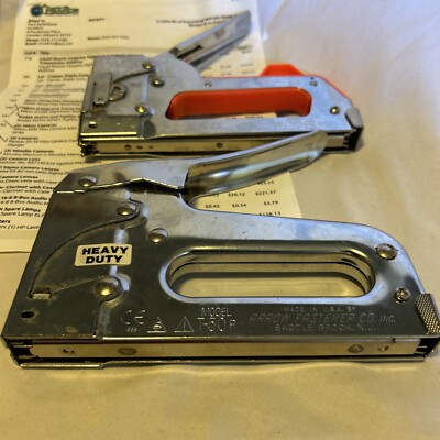 Two(2)  Model T-50P, Model T 2025.  Heavy Duty Staple Gun ~ Made in the USA