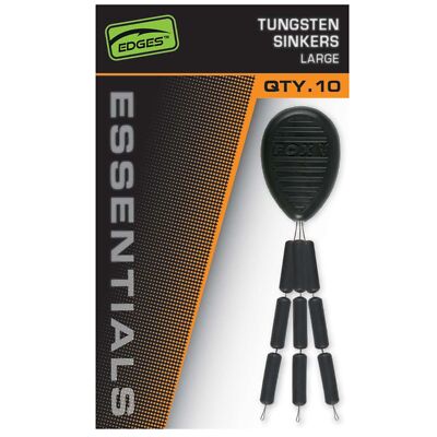 Fox Edges Tungsten Sinkers Large - 10 Angelgewichte, Gewichte, Angelzubehör   
