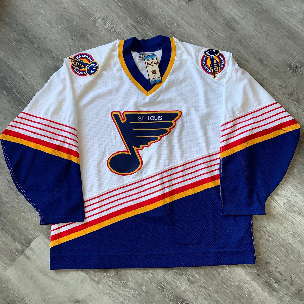 CCM Authentic St. Louis Blues NHL Hockey Jersey Vintage White Home