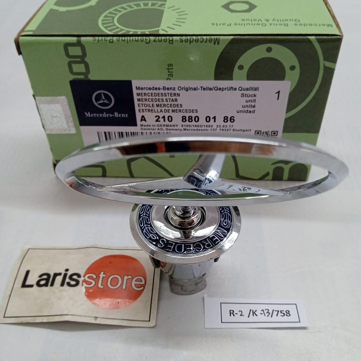 Mercedes Benz S E C CLK Class Hood Chrome Star Emblem A2108800186