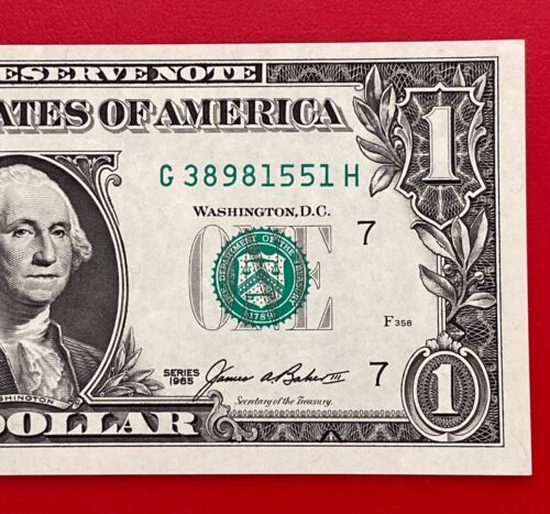 1985 $1 DOLLAR BILL ( CHICAGO G ) UNCIRCULATED - Picture 1 of 3