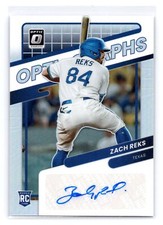 2022 Donruss Optic Zach Reks Optigraphs Auto Texas Rangers
