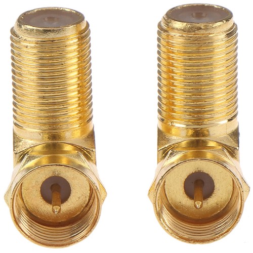 1Pc Copper F Male Plug to F Female Jack Right Angle Adapter 90 Degree Coax a_^AN - Picture 10 of 12