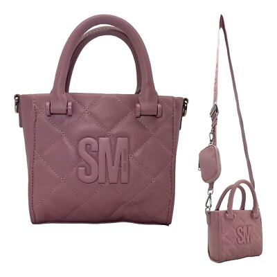 STEVE MADDEN Small Quilted Vegan Leather Handbag Crossbody