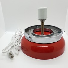 Red Powder Coated Lamp Display Base w/ Mounting Ring for Globe (GD103C)