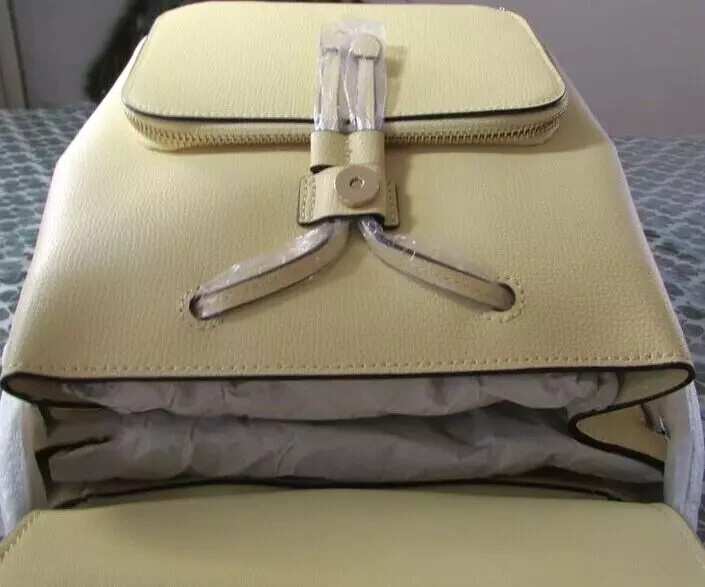 Kate Spade Kristi Medium Flap Butter Yellow Backpack NWT Kate Spade Kristi Medium Flap Backpack Yellow Butter Leather  main image 4