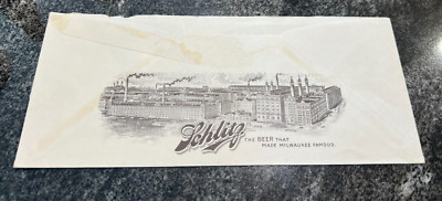 GRAPHIC SCHLITZ BEER BREWERY SCENE PAPER ENVELOPE JOS SCHLITZ BRG MILWAUKEE WI