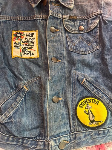 Vintage Childrens Wrangler Denim Jacket 60s 70s Sanforized Jean Size 8-14 USA - Picture 6 of 11