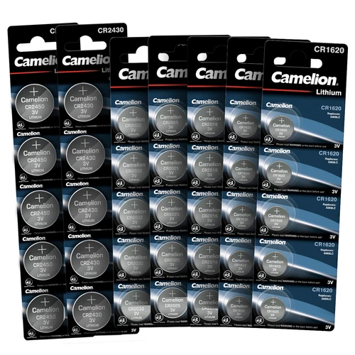 CR1216 CR1220 CR1225 CR1620 CR1632 CR2016 CR2025 CR2032 CR2430 CR2450 Camelion 