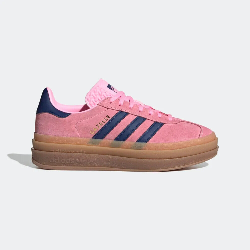 New Adidas Women's Gazelle Bold Shoes - Pink Glow / Victory New Adidas Women's Gazelle Bold Shoes - Pink Glow / Victory