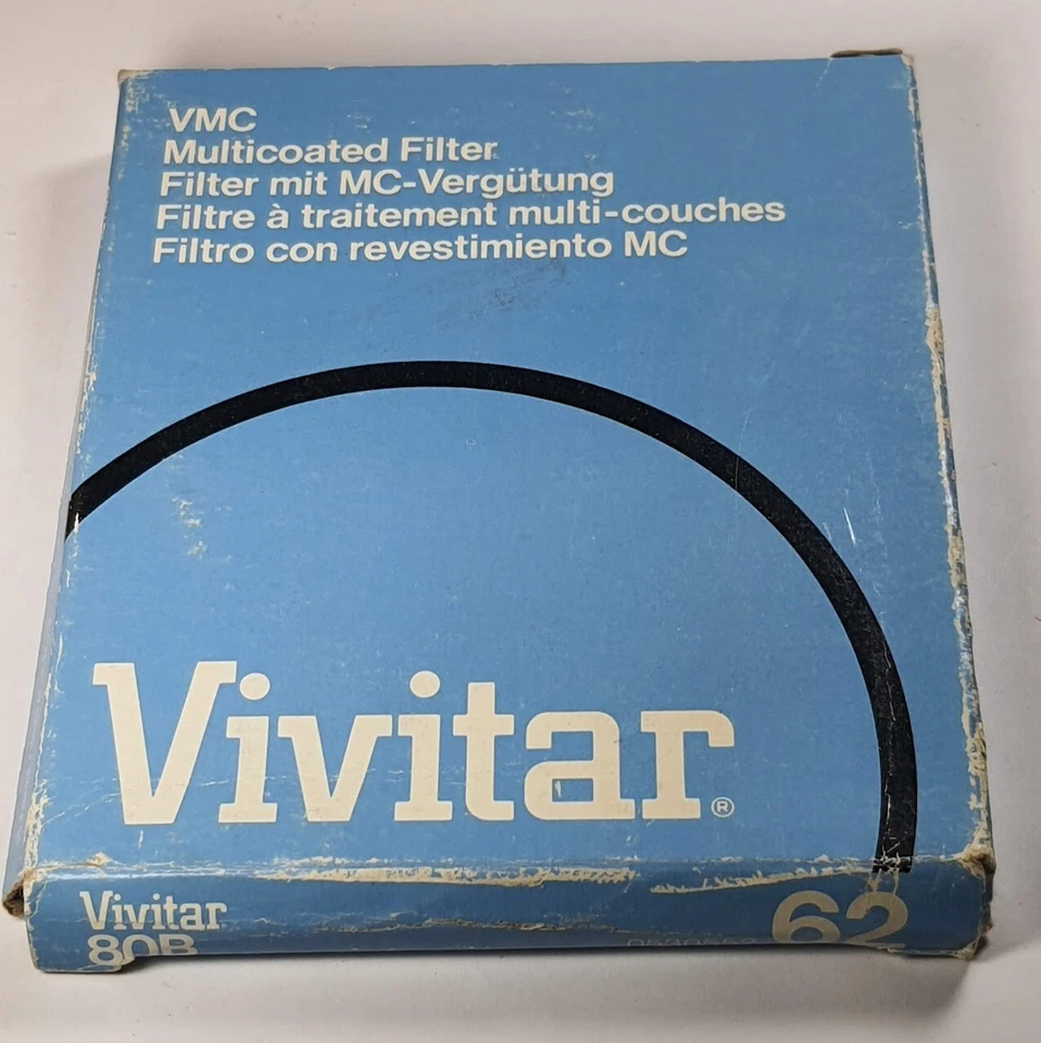 62mm 80B VMC Multi Coated Blue Glass Lens Color Conversion Filter 80-B USA Made - Image 3 of 4