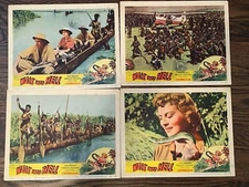 WALK INTO HELL 1957 Set of 8 Lobby Cards