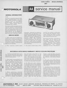 1962 MOTOROLA 3MT UNIVERSAL AUTO RADIO SERVICE MANUAL SCHEMATIC DIAGRAM