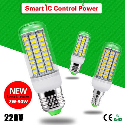 LED Light Bulb Corn - E27 E14 AC 220V SMART IC - LONG LIFE - Zdjęcie 1 z 6