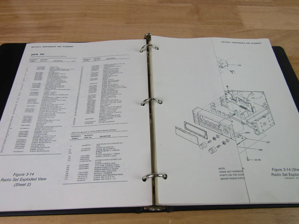 Motorola MCX1000 Two Way FM Radio VHF Service Manual book - Image 4 of 4