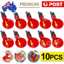 10PCS Automatic Cups Water Feeder Drinker Chicken Waterer Poultry Chook Bird