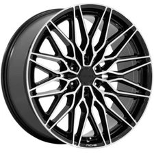 20x9.5 +30 Niche NC278 Calabria 6 6x135 Gloss Black W/Machined Wheels (Set of 4)