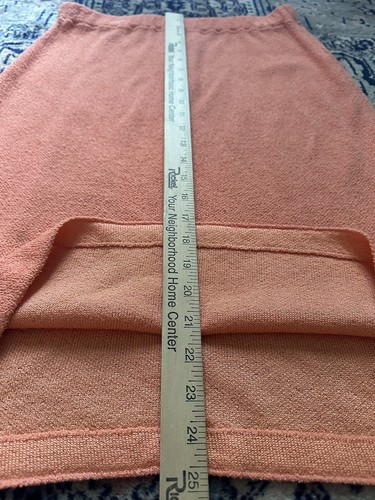 St. John Collection Knit Knee Pencil Skirt Stretch Orange Sz 8 Marie Gray READ - Picture 15 of 15